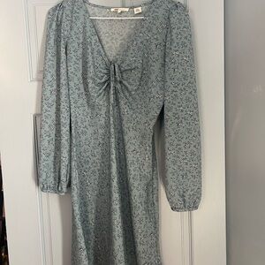 Levi's Long Sleeve Floral Mini Dress in Light Blue NWOT, XS